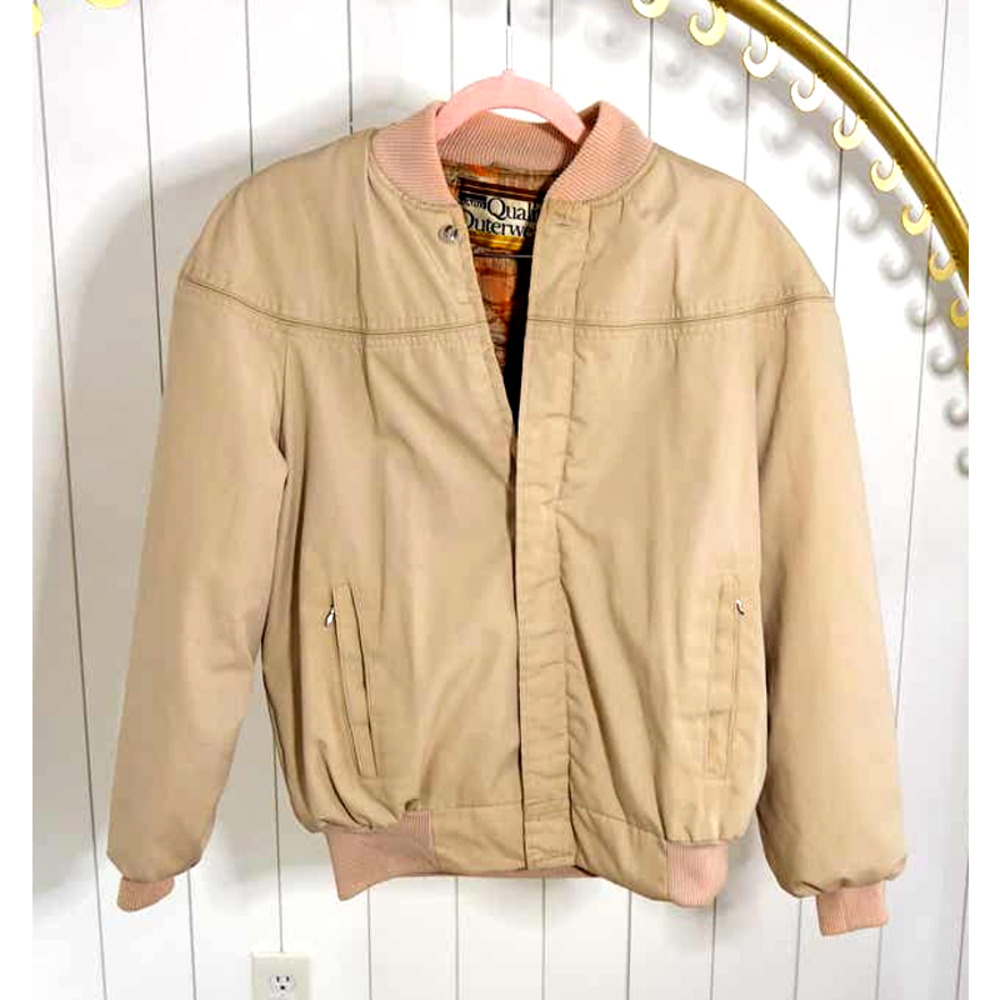 Vintage Montgomery Ward Tan Bomber Jacket‎